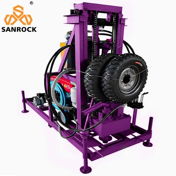 Portable Water Drilling Machine High Drilling Efficiency Trailer Mounted Water Well Drilling Rig Machine