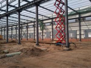 Customizable Steel Structure Warehouse With H Section Frame And Steel Color Sheet Wall Panel