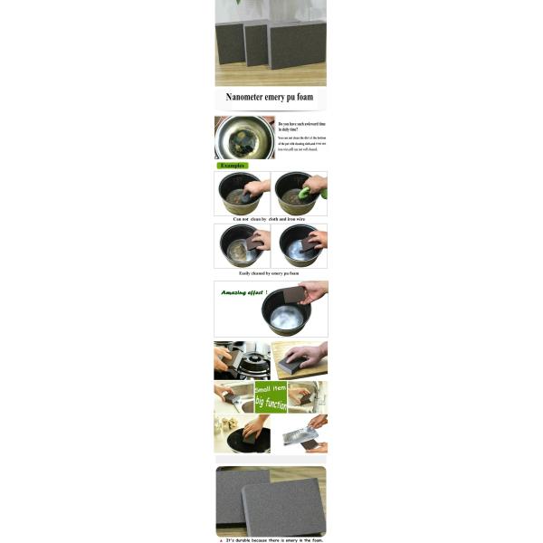 Rectangle Sponge Abrasive Pads Black / Blown For Erasing The Kitchen Metal Items