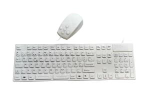 China Rubberized Surface Computer Keyboard And Mouse , 110 AZERTY Key Metal Keyboard And Mouse wholesale