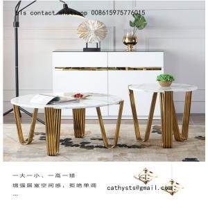 China stainless steel dinning table gold metal base marble table leg wholesale