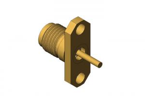 China 2.92mm Female 2 Holes Flange RF Connector Brass wholesale