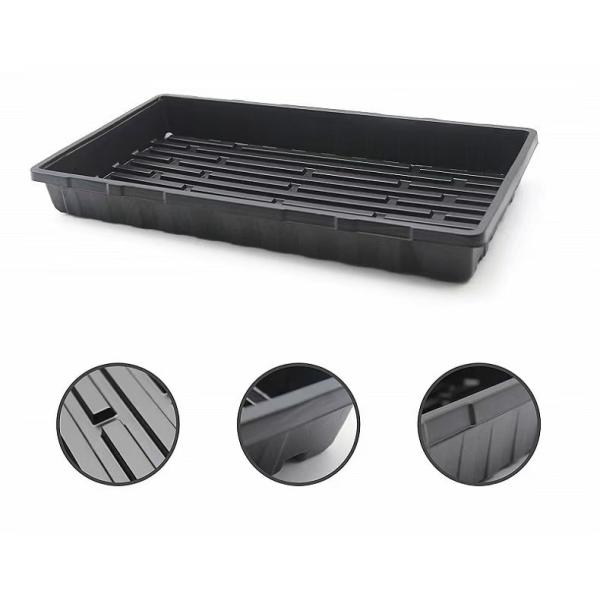 No Holes Rectangular Flat Nursery Plastic Tray PS Greenhouse Heat Resistance