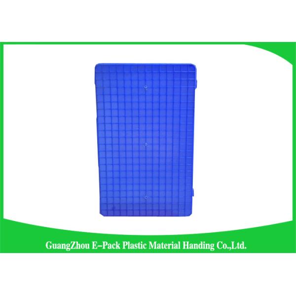 Big Capacity Plastic Stackable Containers Warehousing Transportation Blue