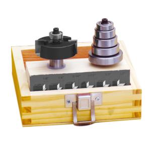 Rabbeting Sets 38.1mm Cutting Diameter Router Bits Set With 6 Pieces Bearing