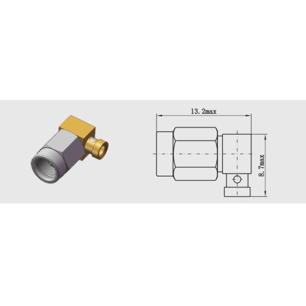 Gold Plated SSMA Male Stainless Steel RF Connector for CXN3506/MF108A Cable 500 Cycles Durability