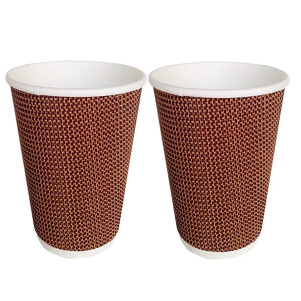 Quality 14oz Disposable twist ripple corrugated Paper Cups for sale