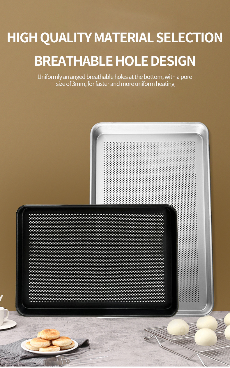 Aluminum Alloy Baking Tray with Punching and Hollow-out Design