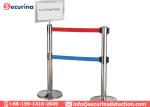 Pointer Frame Retractable Belt Stanchions Sign Holder To Inform Visitors