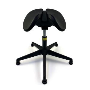 China Anti Static Black PU Leather Chair Customized Logo Office Lab Chairs With Wheels wholesale