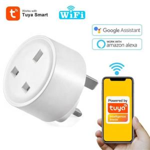 China 10A AC100V Smart Plug Socket UK Tuya Power Plug Alexa And Google Assistant wholesale