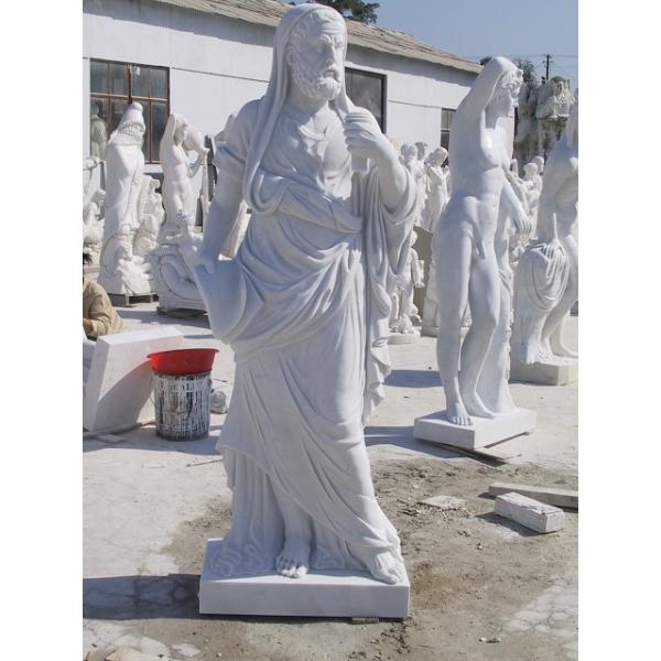 Western Man white marble statues with polish finish