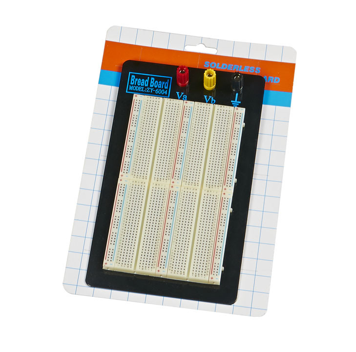 1500 Points Black Plate Solderless Breadboard Kit with 3 Binding Posts