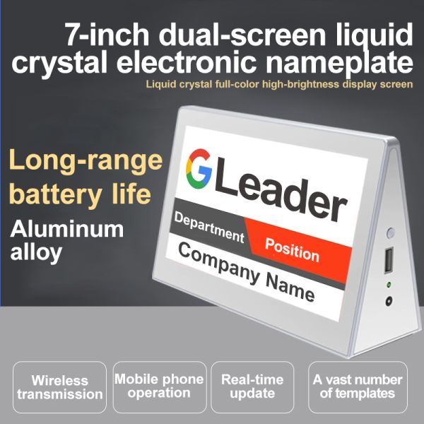 Smart Dual-Screen E-paper Electronic Table Sign