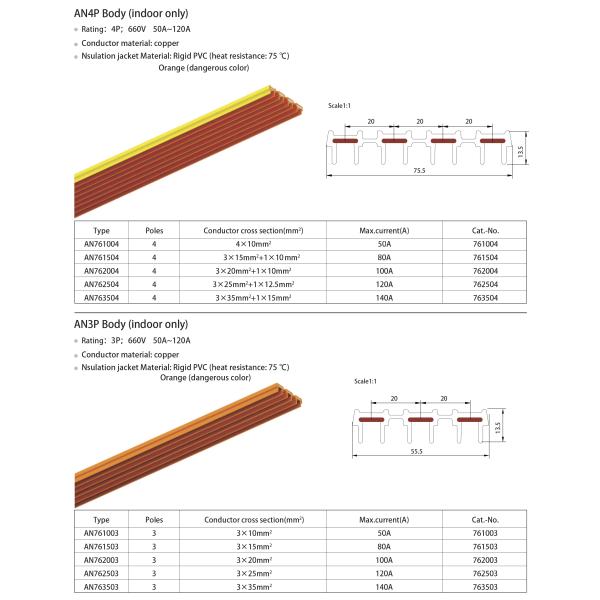 ISO 8 Pole 50A 80A 100A Overhead Travelling Crane