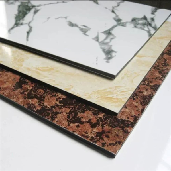 PVDF Coated Marble Aluminum Composite Panel with 2440mm Length and Stone Texture for Decorative Walls