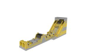 China Yellow Large Toxic Rush Inflatable Obstacle Course With Challenge wholesale