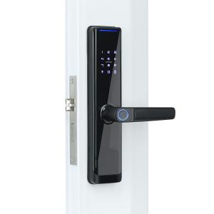China Black Tuya APP Smart Lock Fingerprint / Smart Code Door Lock wholesale