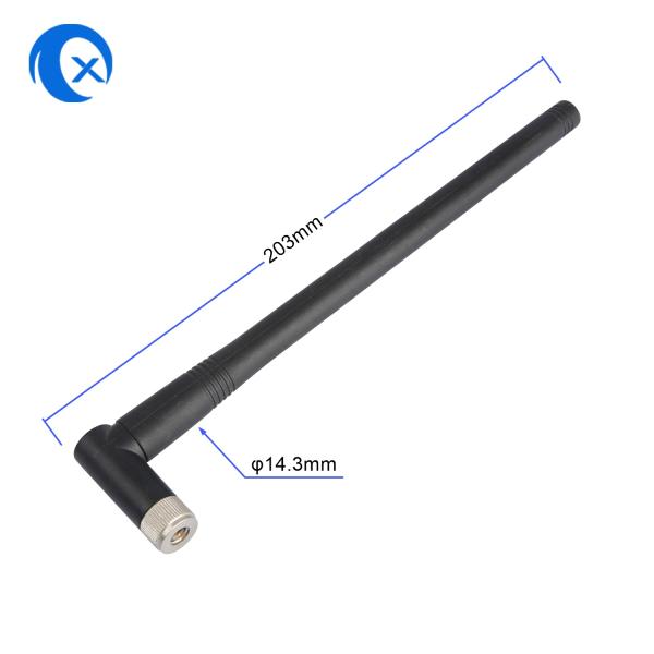 2.4G High Gain 5dBi Fixed Right Angle External Rubber Duck WiFi SMA Antenna for WiFi Router