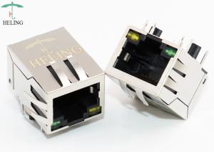 China Thru - Hole PoE RJ45 Connector With EMI GRE / YEL LED Indicator Pipe wholesale
