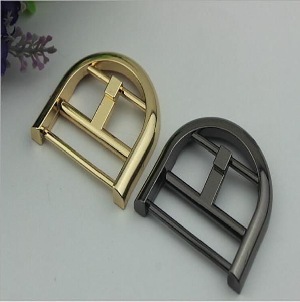 Quality Wholesale custom bag belt buckle zinc alloy half-round shape 38 mm pin buckle for belts for sale