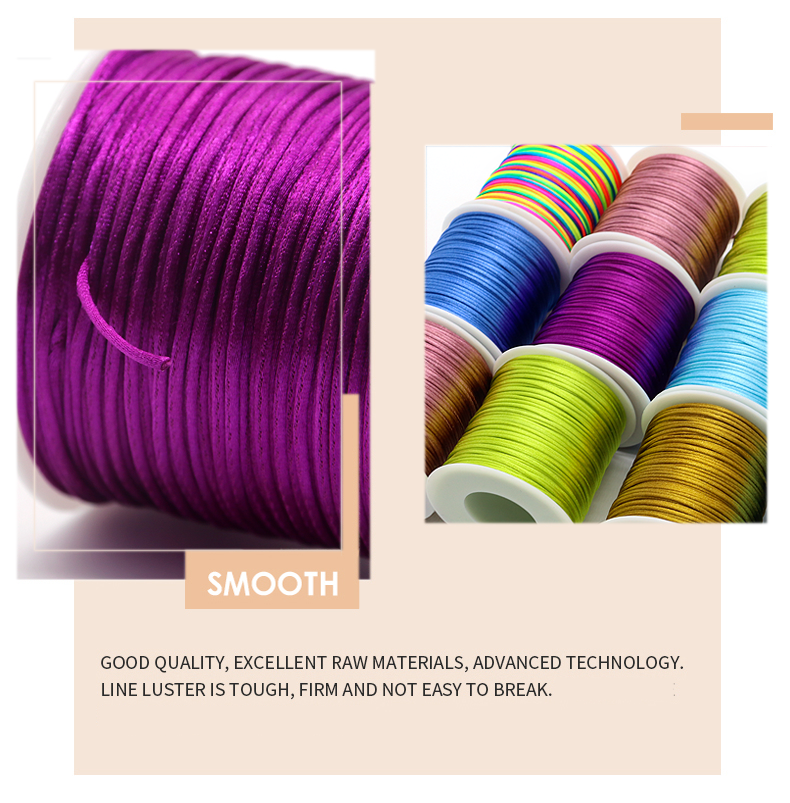 1mm 1.5mm 2mm Nylon String Cord Woven Craft String for Chinese Knot Tassel Accessories