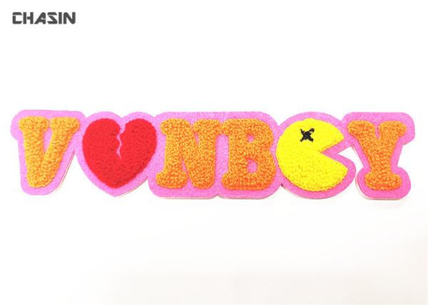Quality Towel Towelling Letters Embroidery Letter Patches Custom Patches No Minimum for sale