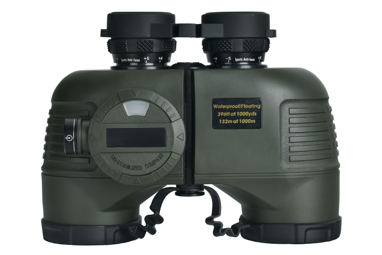 7x Magnification Marine Telescope with Compass and Rangefinder