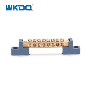 China Netural Terminal Bus Bar Blue Terminal Block With Holder For Home Appliances wholesale