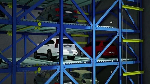 Quality Automatic Horizontal Circulation Parking System With Emergency Stop Button for sale