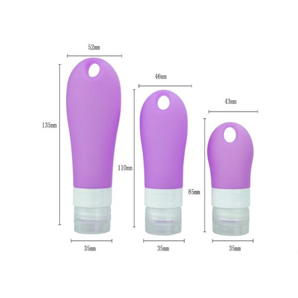 Custom Color Food Grade Shampoo Container FDA Silicone Travel Bottle Set