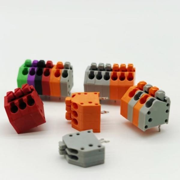 Quality 2.5mm 3.5mm Screwless Terminal Block Connector PCB Spring Terminal Blocks for sale