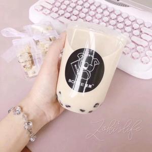 China 16oz Bubble Tea Cups Disposable Drinking Cups , Fancy Disposable Coffee Cups Food Grade Plastic wholesale