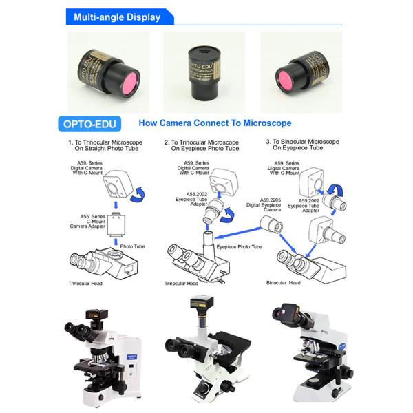 OPTO EDU A59.2205 Microscope Accessories for Imaging and Precision Analysis in Scientific Research and Industrial
