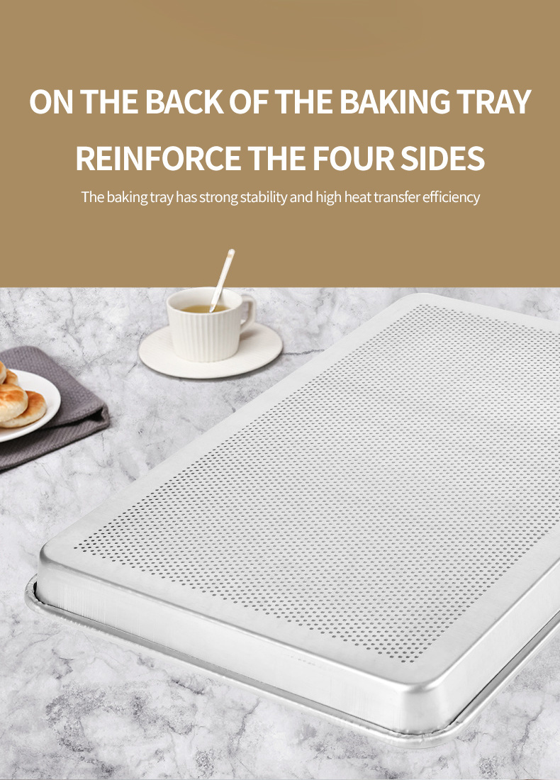 Aluminum Alloy Baking Tray with Punching and Hollow-out Design