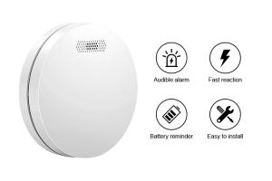CE Approval Standalone Smoke Detector Alarm 10 Years Battery Operated Fire Smoke Alarm