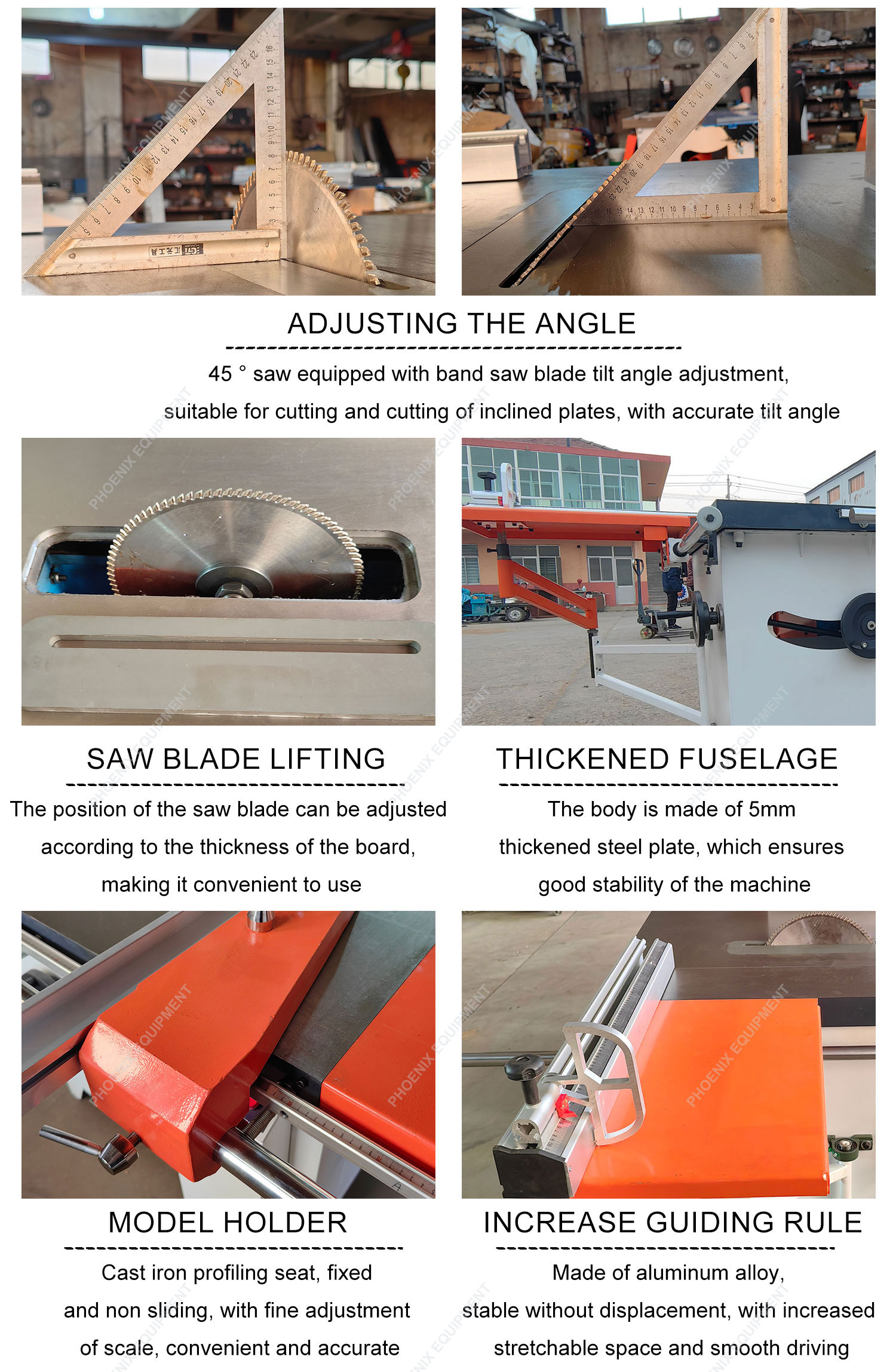 Horizontal Style Sliding Table Panel Saw with Easy Operation and High Productivity