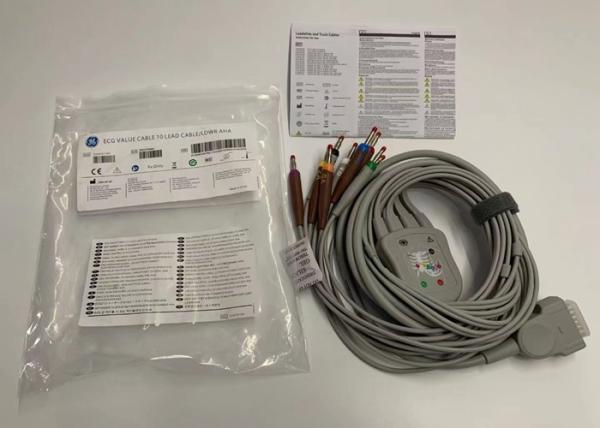 Quality Grey 10 Lead ECG Cable With 15 Pins US Standard Banana Connector 4.0 for sale