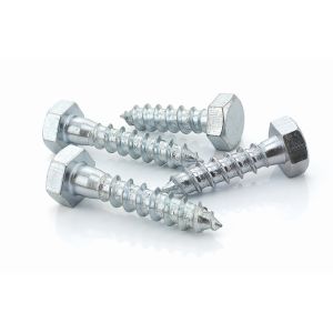 China Zinc Plated Steel Hex Head Wood Screws Hexagon Wood Screws ASMEB18.2.1 Lag Bolts on sale China Zinc Plated Steel Hex Head Wood Screws Hexagon Wood Screws ASMEB18.2.1 Lag Bolts on sale