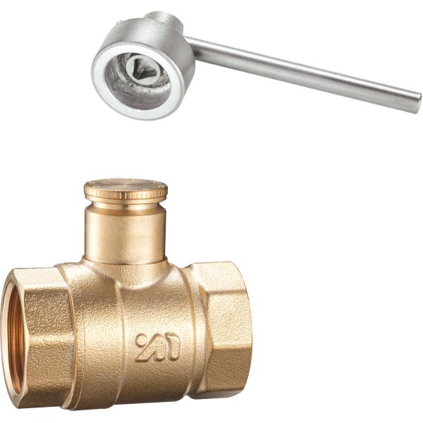 1301 Magnetic Lockable Water Meter Valve Ball Type DN15 DN20 DN25 DN32 DN40 DN50 with Dust Proof Cover for Lead Seal