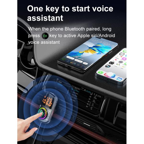 Car Air Vent Mount Bluetooth FM Transmitter PD QC USB Charger