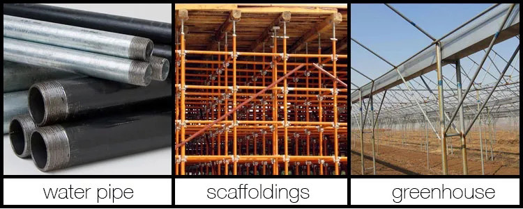 OEM Structure Bending Galvanized Steel Pipe ISO9001 SGS Q195 Powder Coated