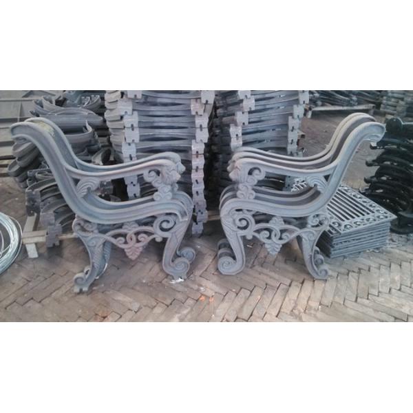 Durable Outdoor Garden Cast Iron Bench Ends Armrest For Public Park