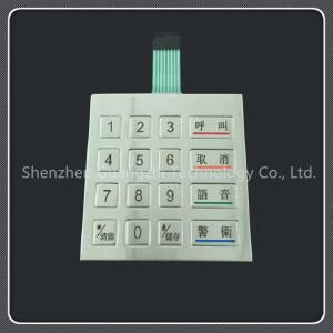 China Laser Engraved Metal Numeric Keypad Watertight With Ultra Thin Membrane wholesale