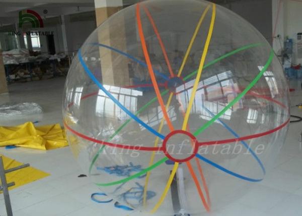 Quality Customized Retail Stripe colorful Inflatable Walking On Water Balls Plato 1.0mm PVC for sale