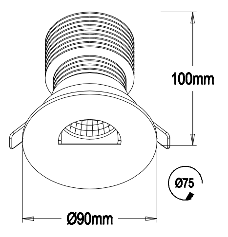 10W 420Lm round shape cut out 75mm Citizen chip of Led downlight,AC100-240V Led spotlight