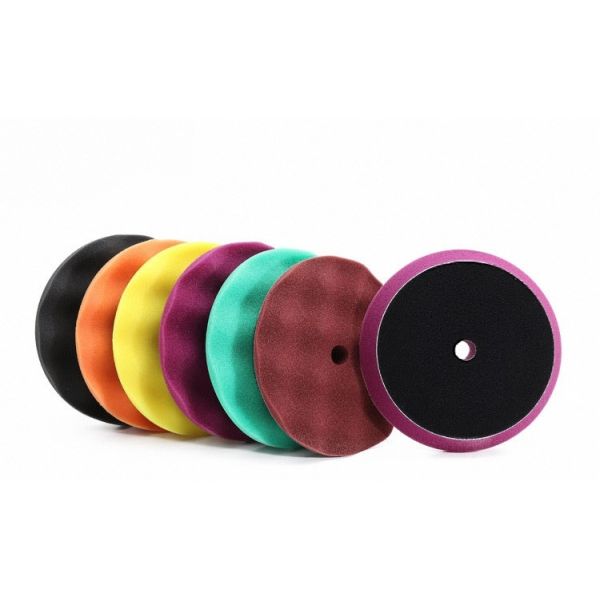 3 Inch 80mm Maroon Waffle Medium Cutting Foam Pad For ROTARY POLISHERS