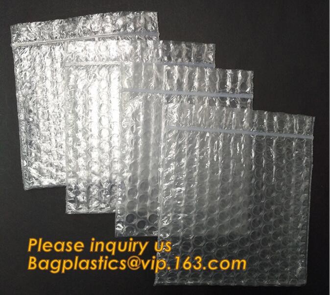 Cosmetic Slider Zip lockk Bubble Bags Bubble Slide Pouch,Zip lockk esd bubble bag bubble packaging wrap cosmetic pouch slide