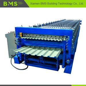 China Dual Layer Roofing Sheet Roll Forming Machine More Convenient ISO9001/CE wholesale