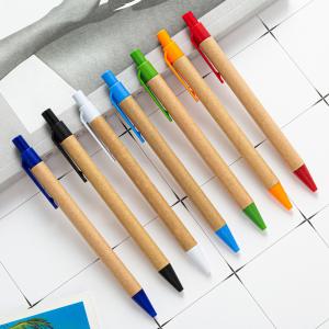 Black Ink Ballpoint Pen with Custom Logo Made from Eco-Friendly Bamboo